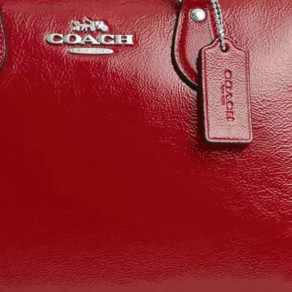 New! 🎄 2024, Georgia Satchel Bag in Silver/Red ♥️ - Picture 2 of 5